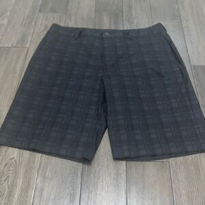 Adidas Black and charcoal like color checkered golf shorts